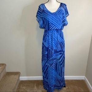 Express blue maxi dress size small NWT